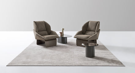 Ditre Italia Loto lænestol – moderne designlænestol med træbase