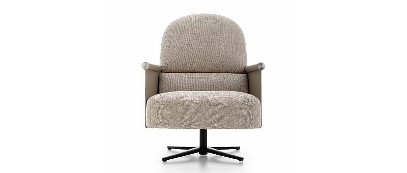 Ditre Italia- Beyl drejelænestol i læder og klassisk design