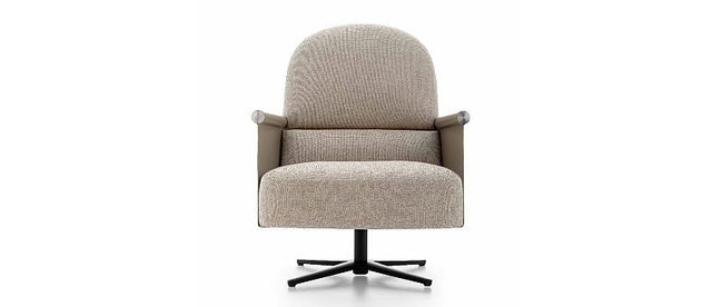 Ditre Italia- Beyl drejelænestol i læder og klassisk design