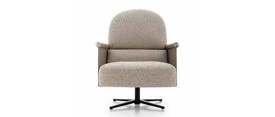 Ditre Italia- Beyl drejelænestol i læder og klassisk design