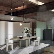 Ditre Italia Doon Spisebord – Skulpturelt Design i Marmor og Metal