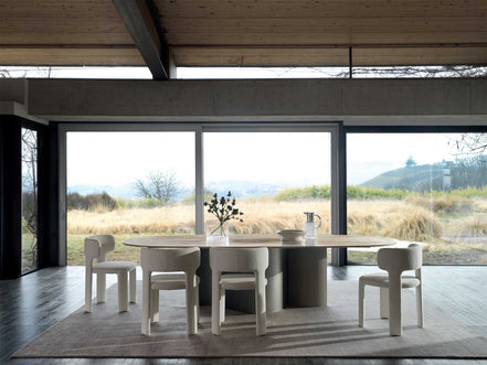 Ditre Italia Doon Spisebord – Skulpturelt Design i Marmor og Metal