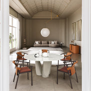 Ditre Italia Sentei Spisebord – Skulpturel Base med Marmor eller Glas