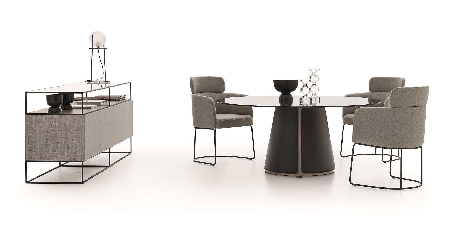 Ditre Italia Claire Spisebordsstol – Omsluttende Komfort og Rundede Former