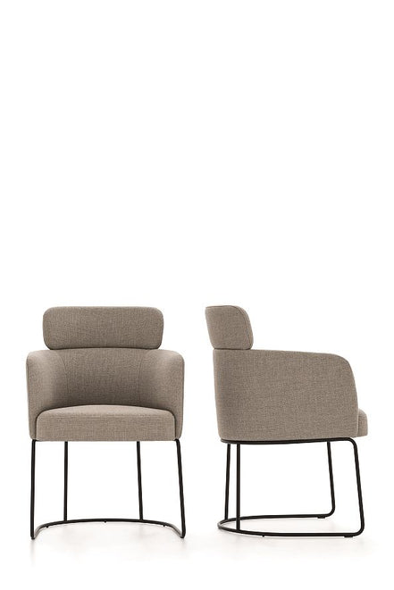 Ditre Italia Claire Spisebordsstol – Omsluttende Komfort og Rundede Former